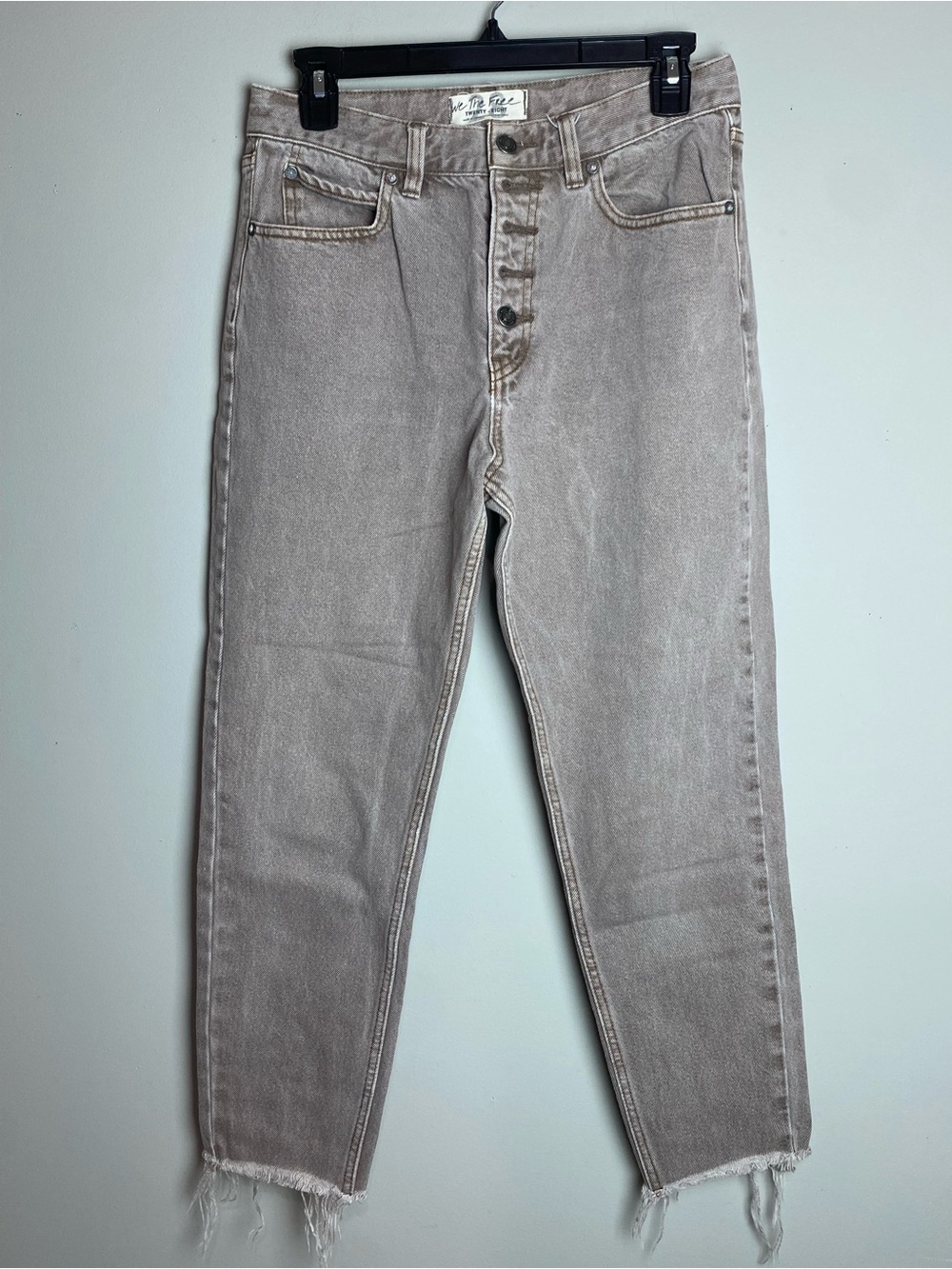 We The Free Men's Slim Straight Jeans in Washed Taupe